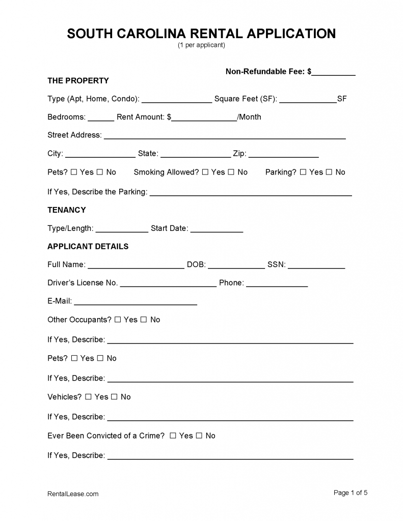 free-south-carolina-rental-lease-agreement-templates-pdf-word