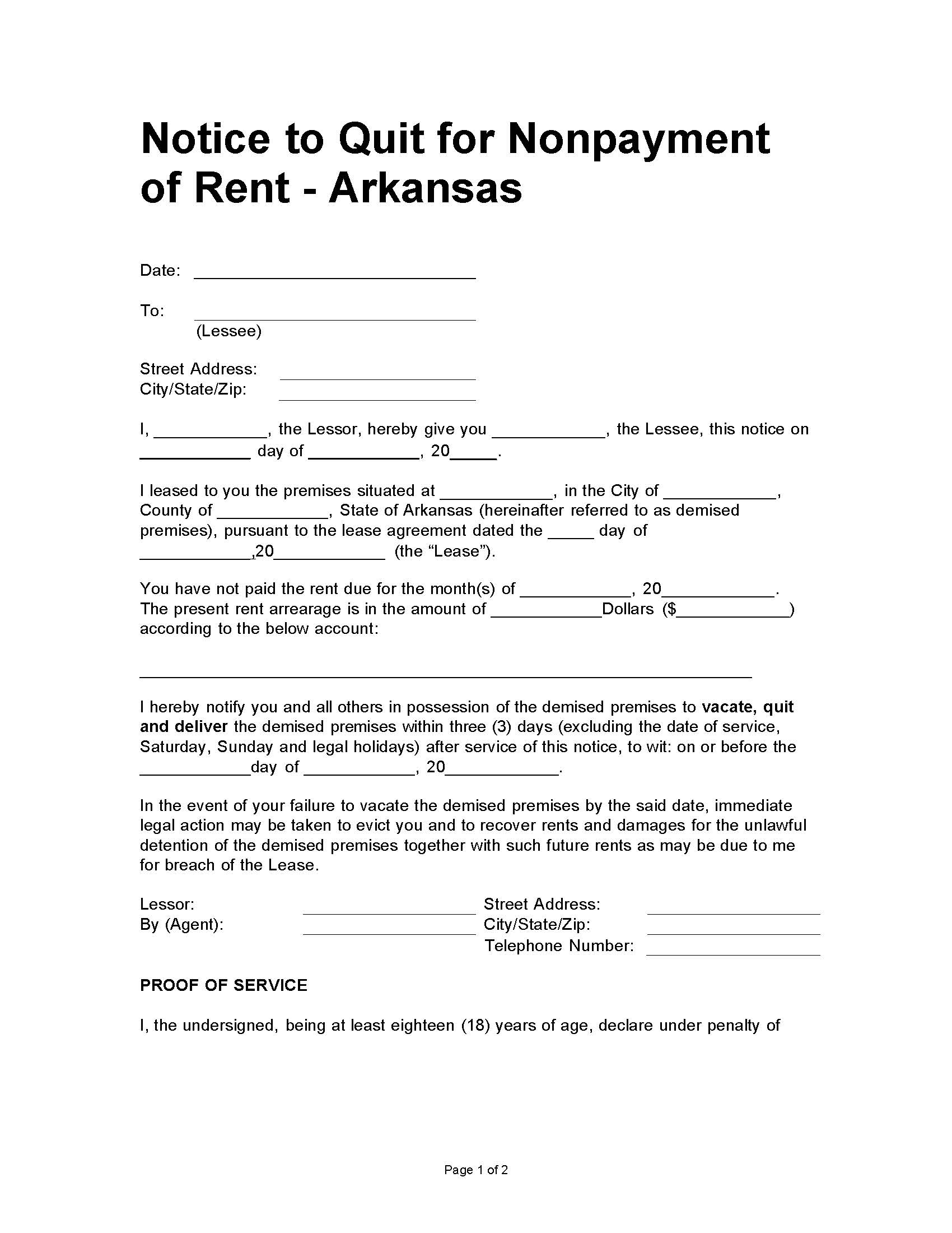 free-arkansas-10-day-notice-to-quit-late-rent-template-pdf-word