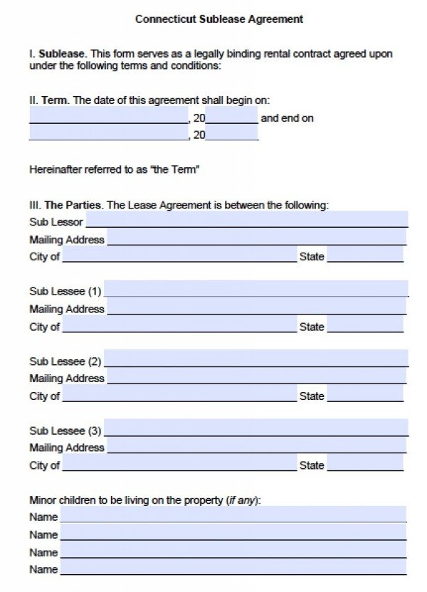 Free Connecticut Rental Lease Agreement Templates | PDF | Word