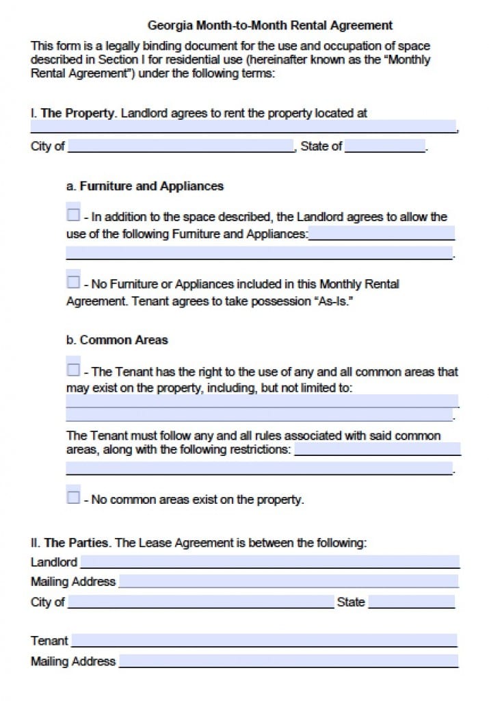 Free Rental Lease Agreement Templates PDF Word