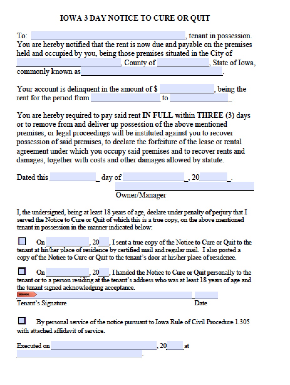 free iowa rental lease agreement templates pdf word