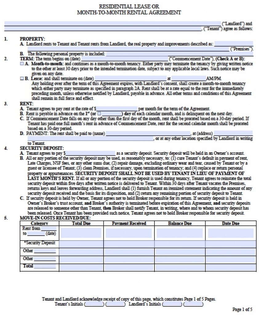 Free Iowa Residential (1Year) Lease Agreement PDF Word (.doc)