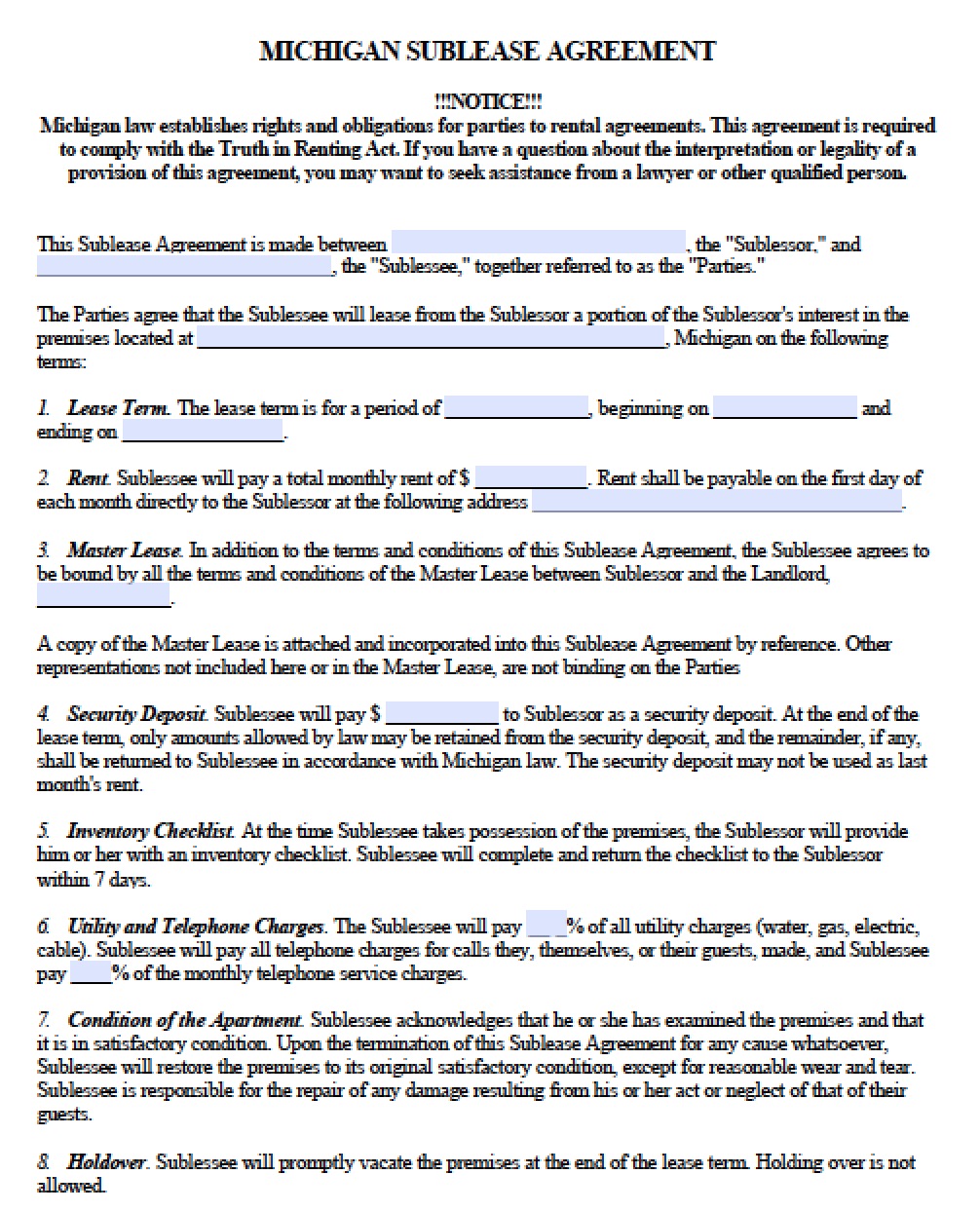 free-michigan-sublease-agreement-template-pdf-word