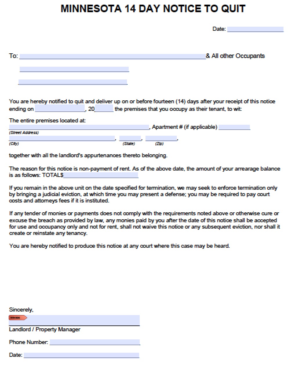 Sample Eviction Letter For Nonpayment Of Rent from rentallease.com