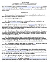 Free Nebraska Rental Lease Agreement Templates | PDF | Word