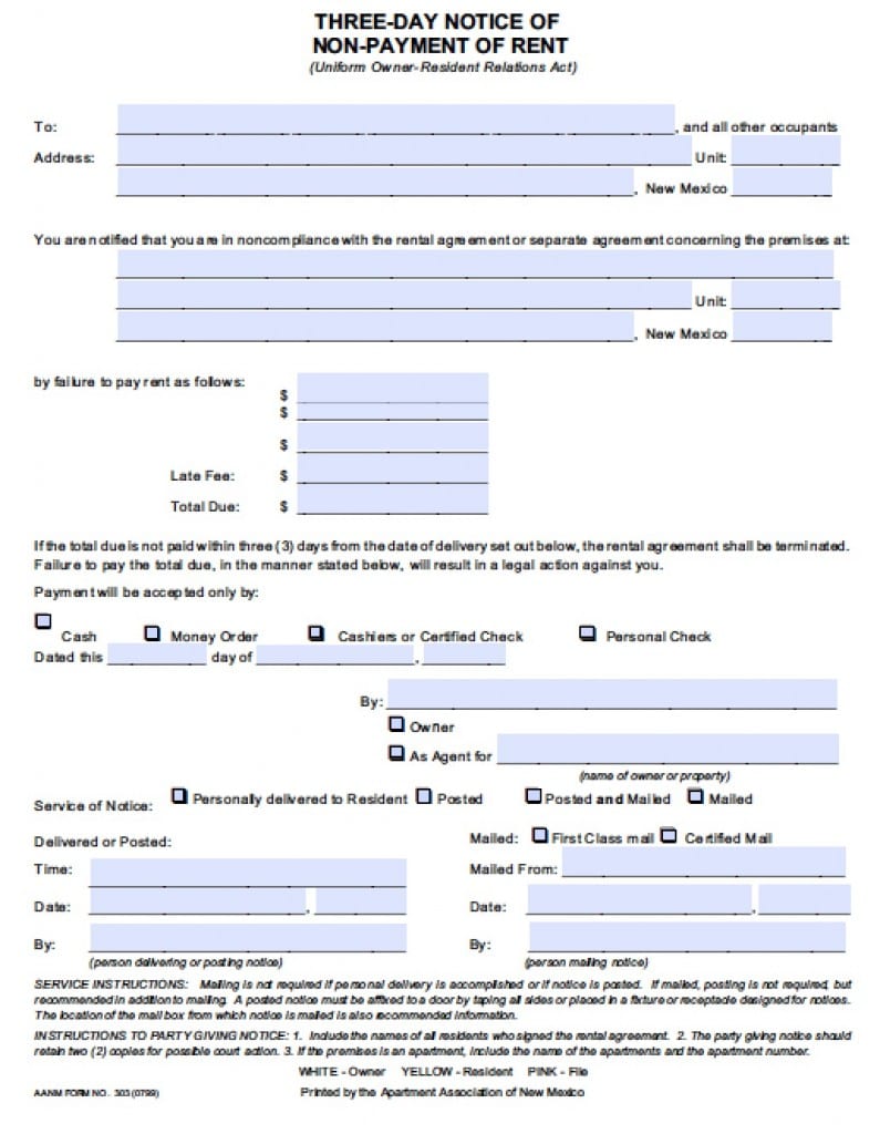 Free New Mexico Rental Lease Agreement Templates | PDF | Word