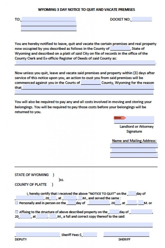 Free Wyoming Rental Lease Agreement Templates | PDF | Word